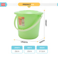 Multi color portable handle water plastic bucket with lid